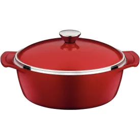 Tramontina Brazil  Lyon 20cm 2.8L Red Forged Aluminum Saucepan with Interior Starflon High Performance PFOA Free Nonstick Coating