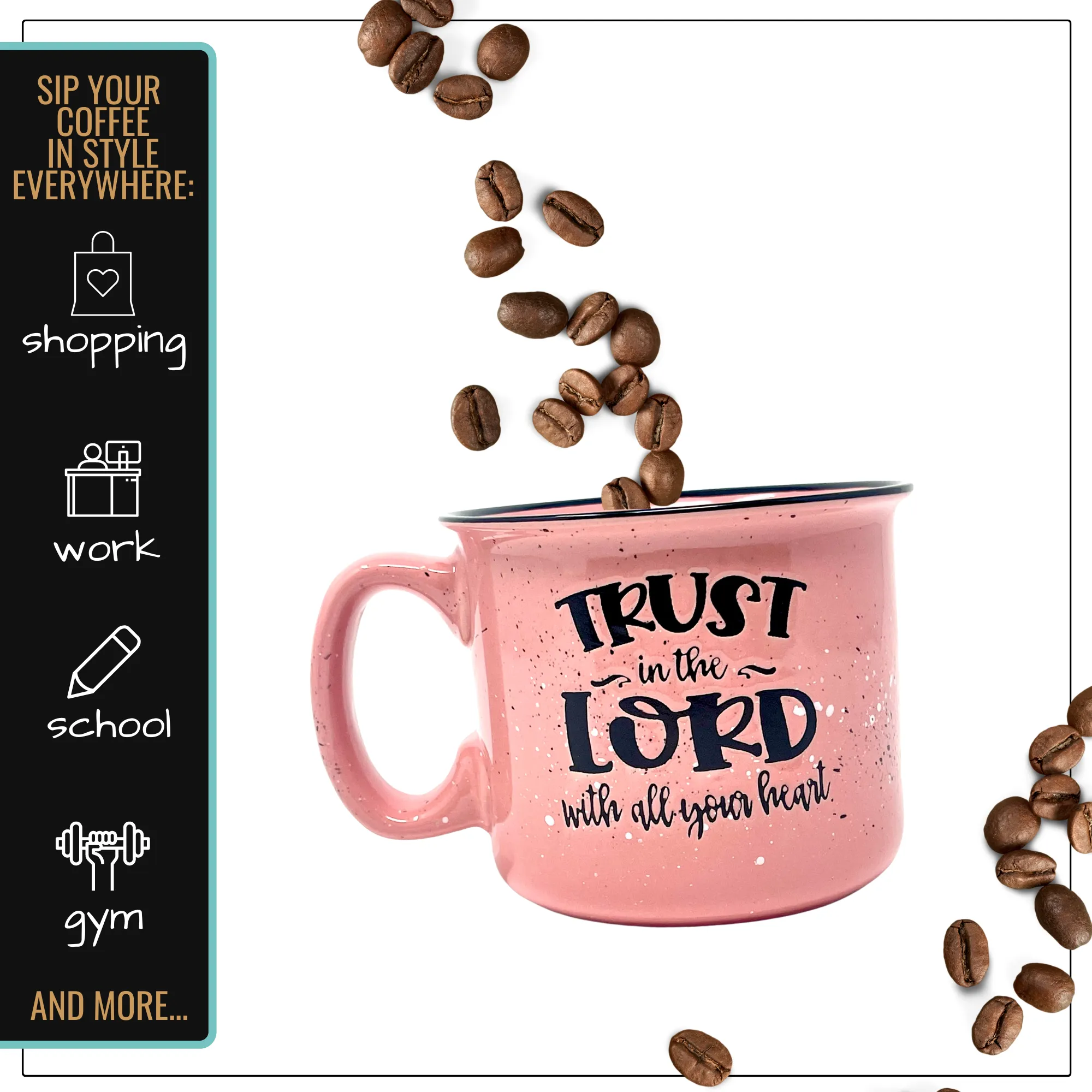 Trust in the Lord 15 oz Coral Ceramic Mug