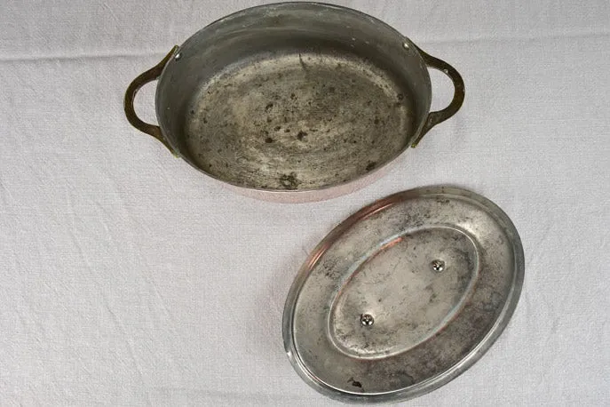 Two late nineteenth-century French copper cooking pots