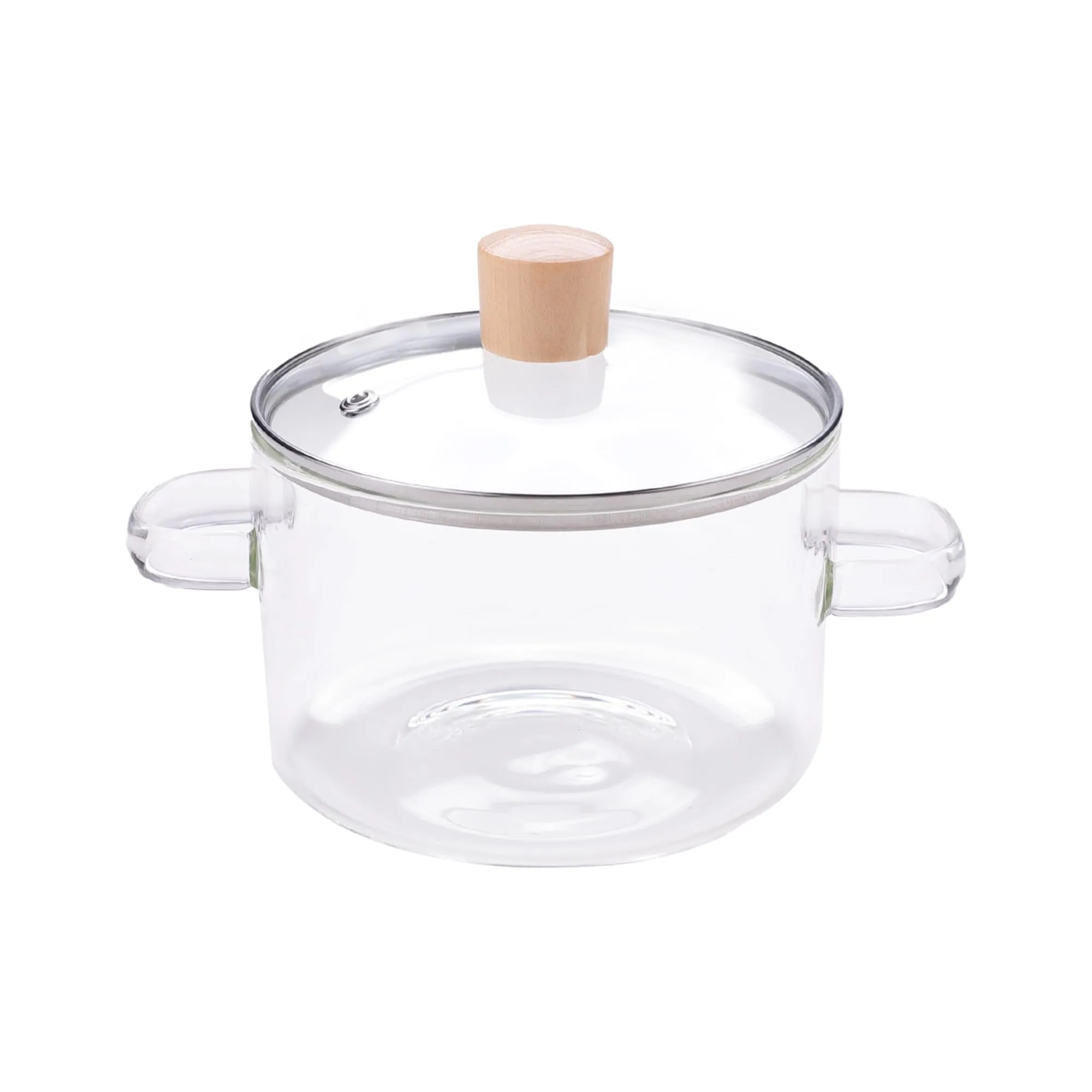 USHA SHRIRAM Borosilicate Sauce Pan with Lid & Handle (1.45L) | Small Milk Tea Pan | Boiling Pan | Patila for Cooking, Boiling | Glass Cookware for Gas Stove | Gift for Housewarming (Transparent)