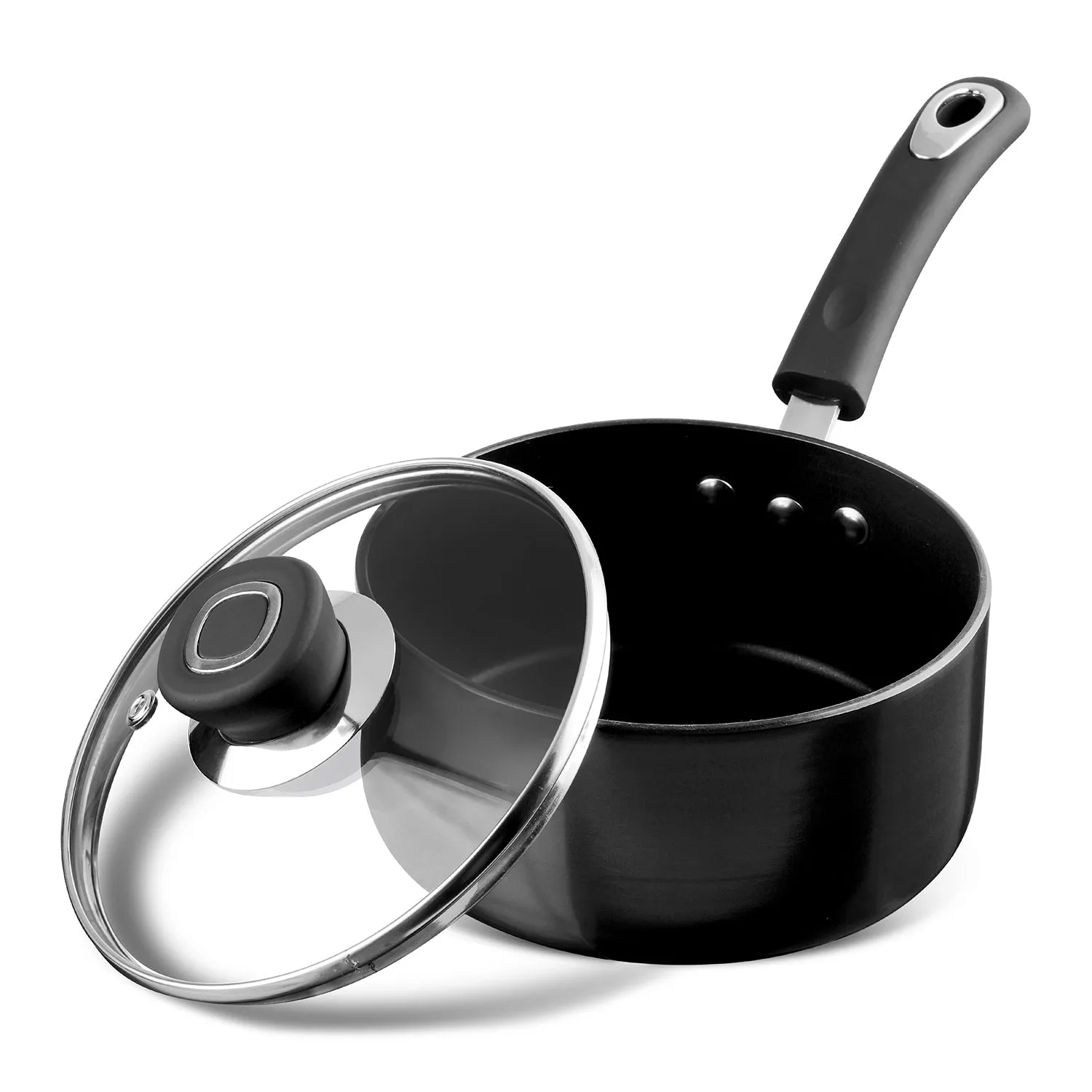 Vinod Hanos Non Stick Saucepan with Lid - 16 cm ( Induction Friendly )