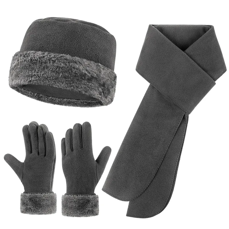 Women's Beanie Hat, Scarf & Gloves Set