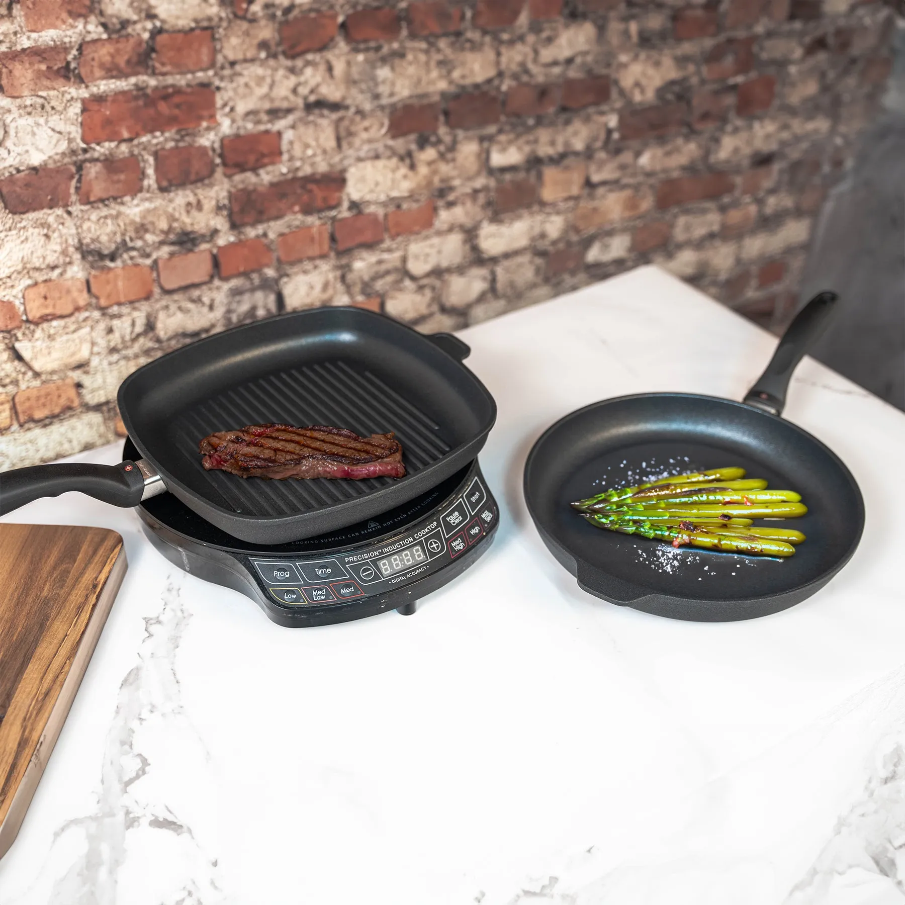 XD Nonstick 2-Piece Set - Fry Pan & Grill Pan - Induction