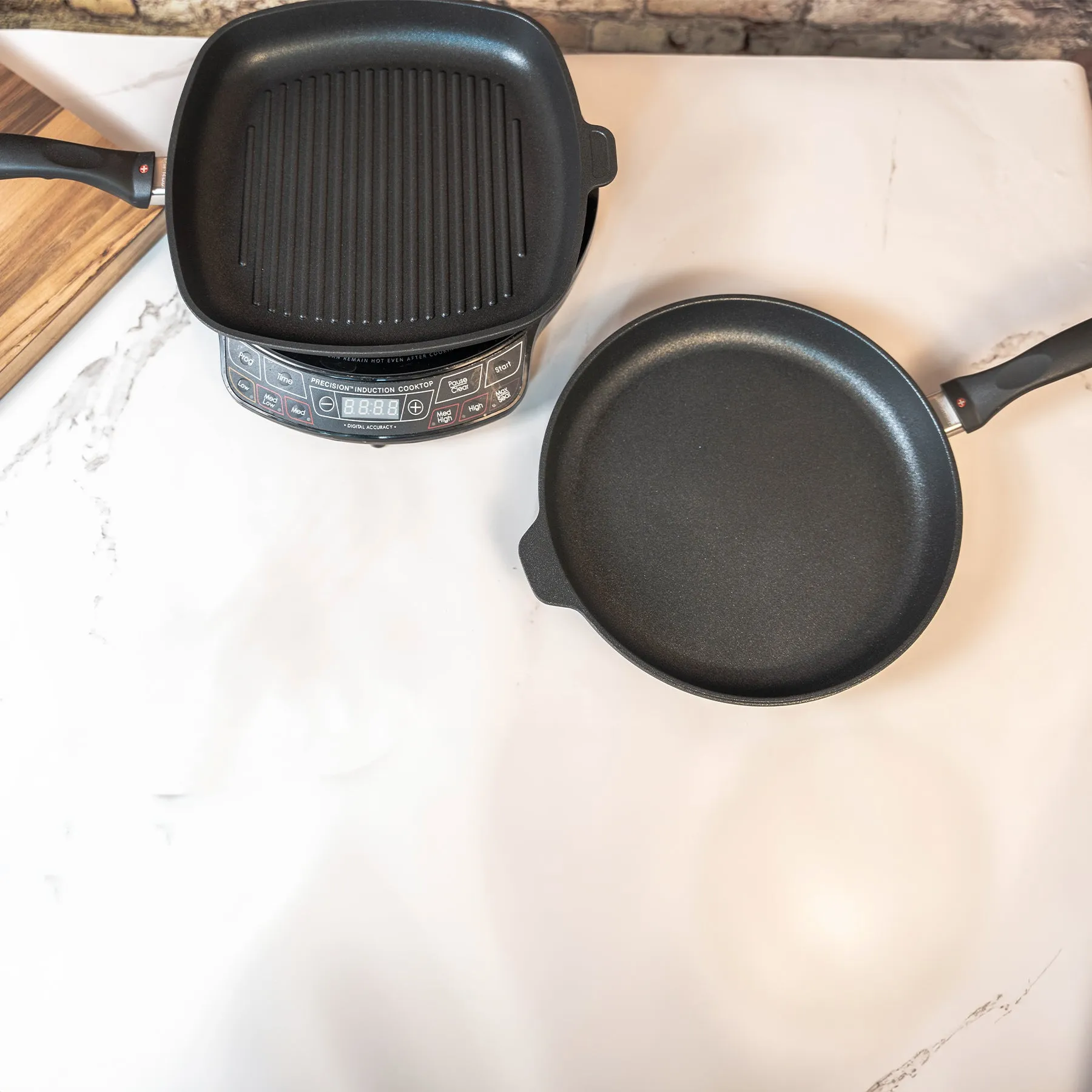 XD Nonstick 2-Piece Set - Fry Pan & Grill Pan - Induction